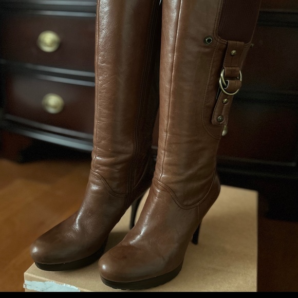 Guess brown genuine leather boots - Picture 2 of 9